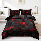 Abstract Grid Series Quilt Cover Digital Printing Bedding 0 - Tophatter Daily Deals