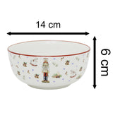 Nutcracker Christmas Bowl | Ceramic Festive Bowl with Classic Nutcracker Design Bowl - Tophatter Daily Deals