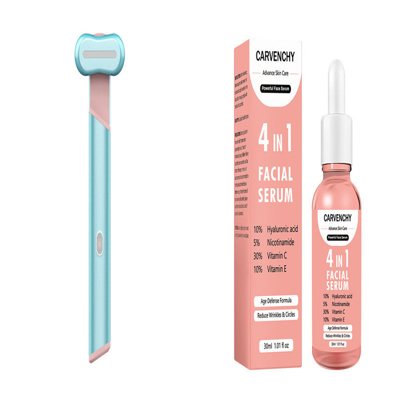 4 Colors Electric Red Blue Light Beautification Instrument Therapeutic Warmth Face Massage Blue 0 - Tophatter Daily Deals