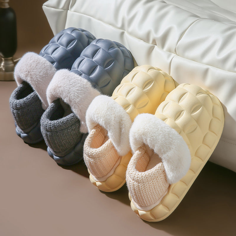 Bubble Shoes With Foldable Heel Slippers Women Warm Indoor House Shoes 4 - Tophatter Daily Deals