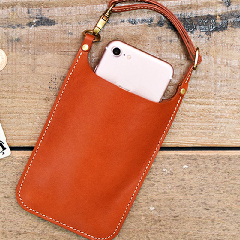 Best to Couples Gifts Phone Bag For Men Women Genuine Leather Vintage Men Bags - Tophatter Daily Deals