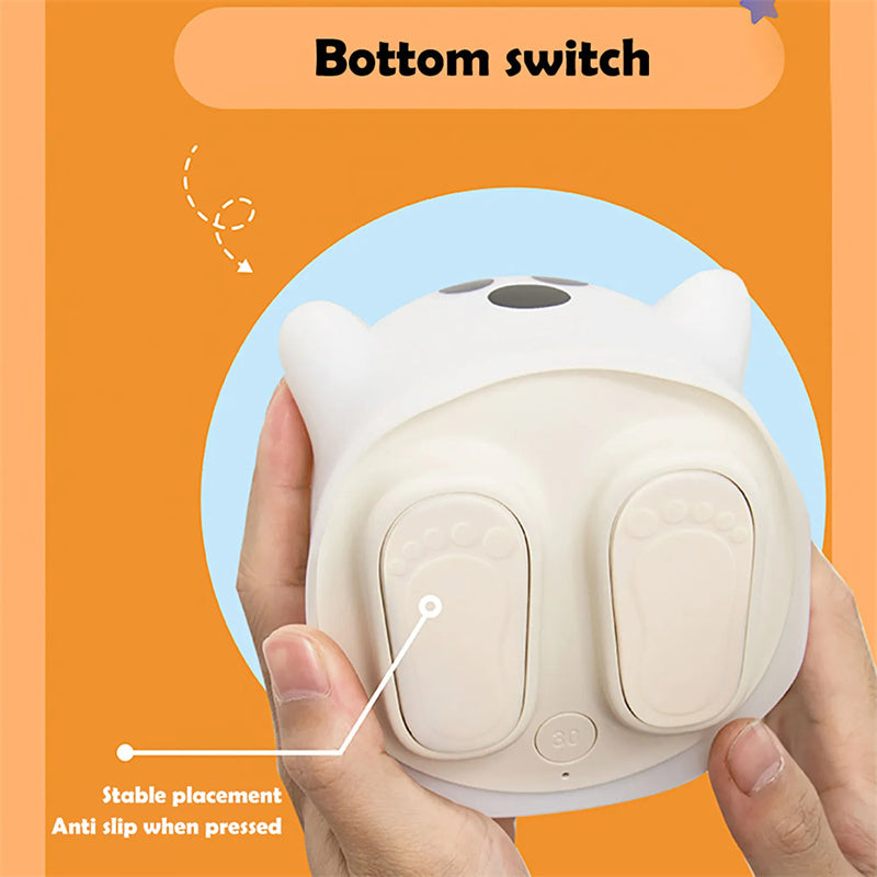 Silicone Night Light Touch Lamp Bedside Cute Halloween 3D Changing Face Moving Picture Frame - Tophatter Daily Deals