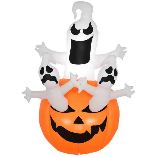 Halloween Inflatable Decoration Pumpkin With Ghosts LED 3D Changing Face Moving Picture Frame - Tophatter Daily Deals