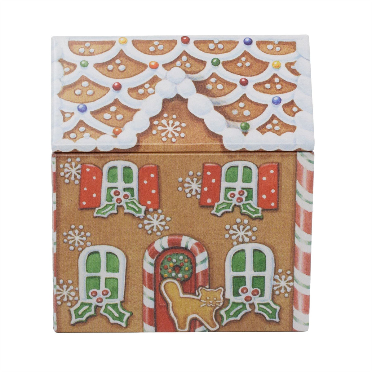 Dana Kubrik Small Gingerbread House Tin | Festive Christmas Storage Tin Tin - Tophatter Daily Deals