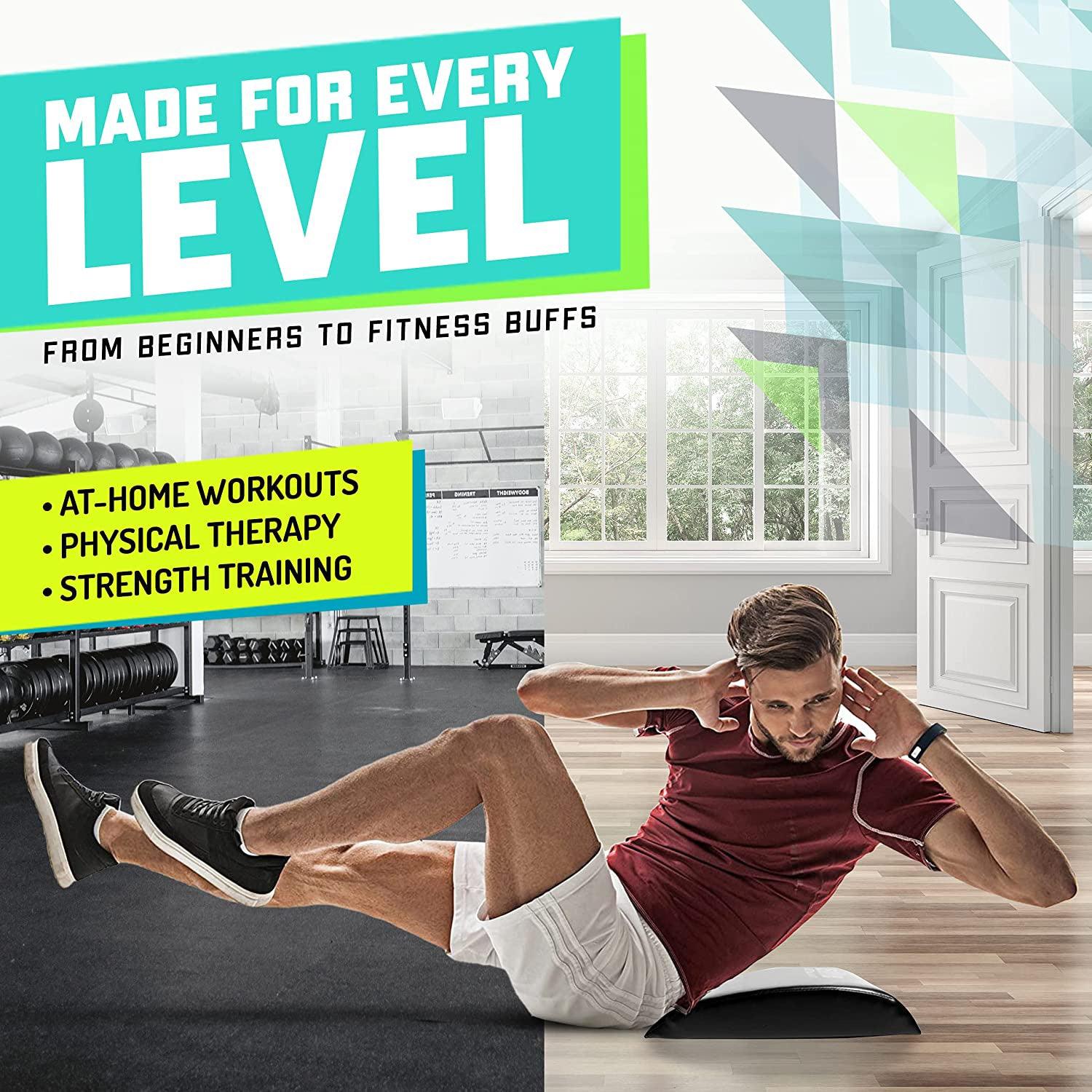 Ab Mat Sit Ups - Ab Pad Mat Sit Up Abdominal Workout Core Stomach CrossFit Cushion Gym Exerciser Exercise & Fitness - Tophatter Daily Deals