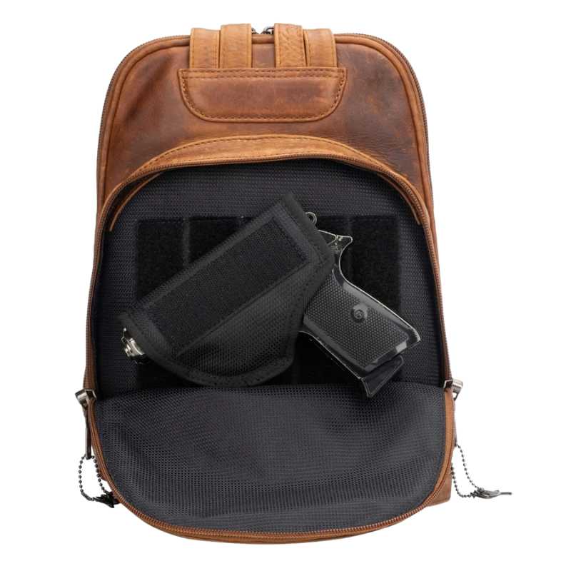 Abby Concealed Carry Studded Leather Backpack Purse Handgun Purses - Tophatter Daily Deals