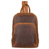 Abby Concealed Carry Studded Leather Backpack Purse Handgun Purses - Tophatter Daily Deals