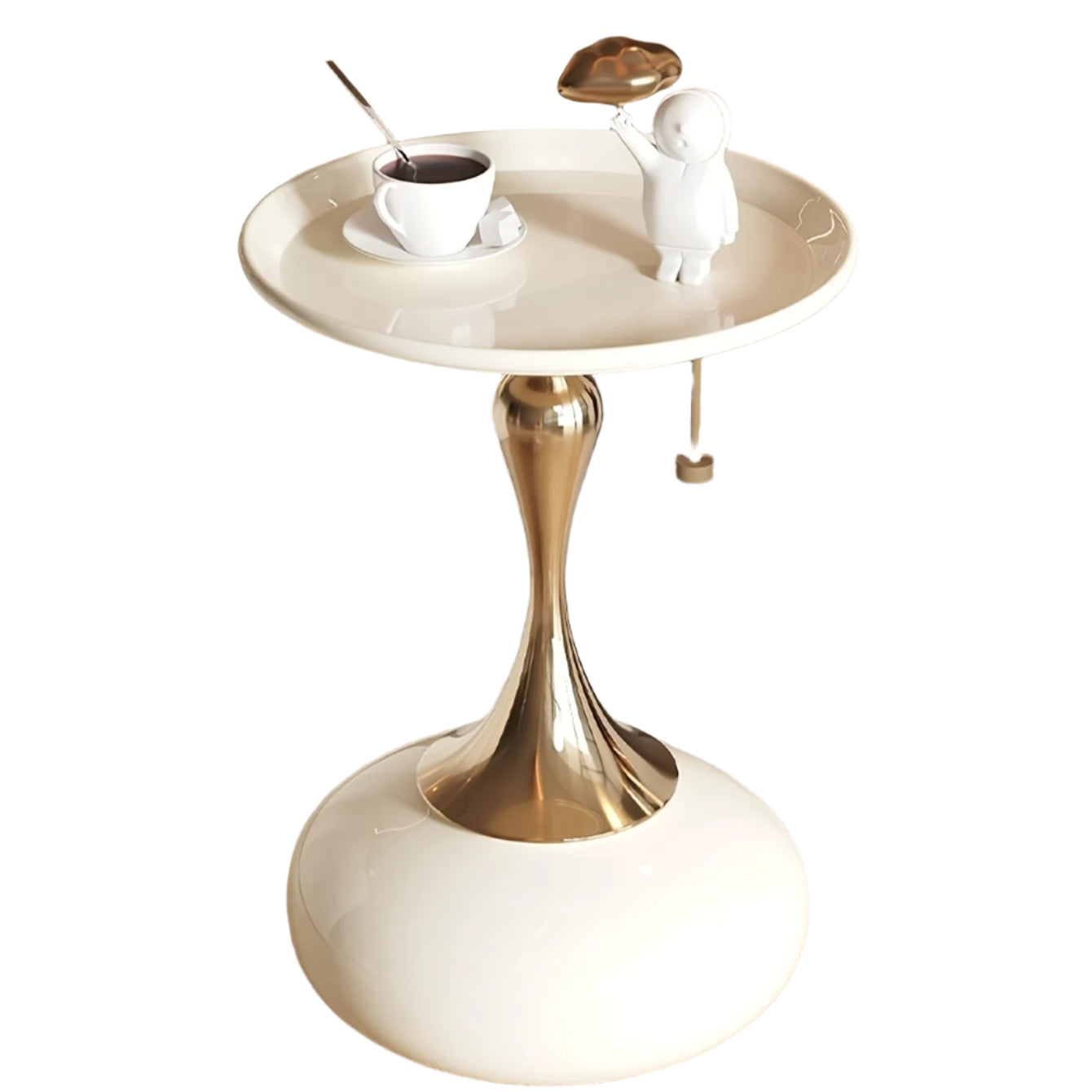Round Side Table for Living Spaces (White) End Tables - Tophatter Daily Deals