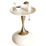 Round Side Table for Living Spaces (White) End Tables - Tophatter Daily Deals