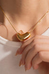 Heart Shape Pendant Necklace Gold One Size Necklaces - Tophatter Daily Deals