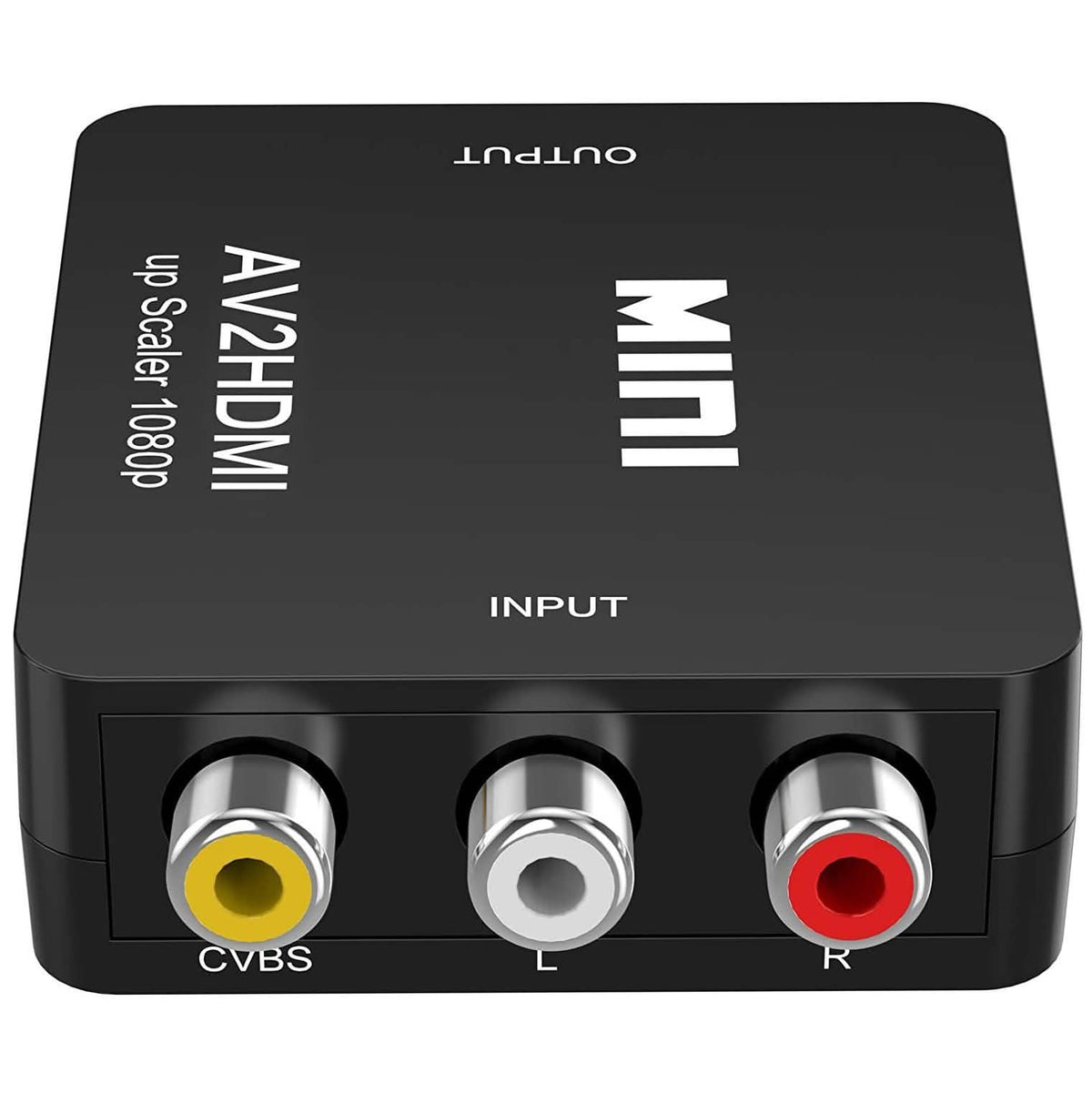 ABLEWE 1080P Mini RCA Composite CVBS Video Audio Converter Adapter Black TV & Video - Tophatter Daily Deals