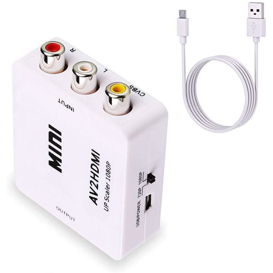ABLEWE 1080P Mini RCA Composite CVBS Video Audio Converter Adapter TV & Video - Tophatter Daily Deals