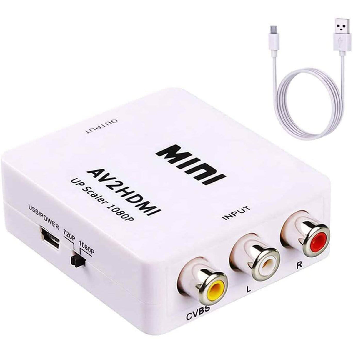 ABLEWE 1080P Mini RCA Composite CVBS Video Audio Converter Adapter TV & Video - Tophatter Daily Deals