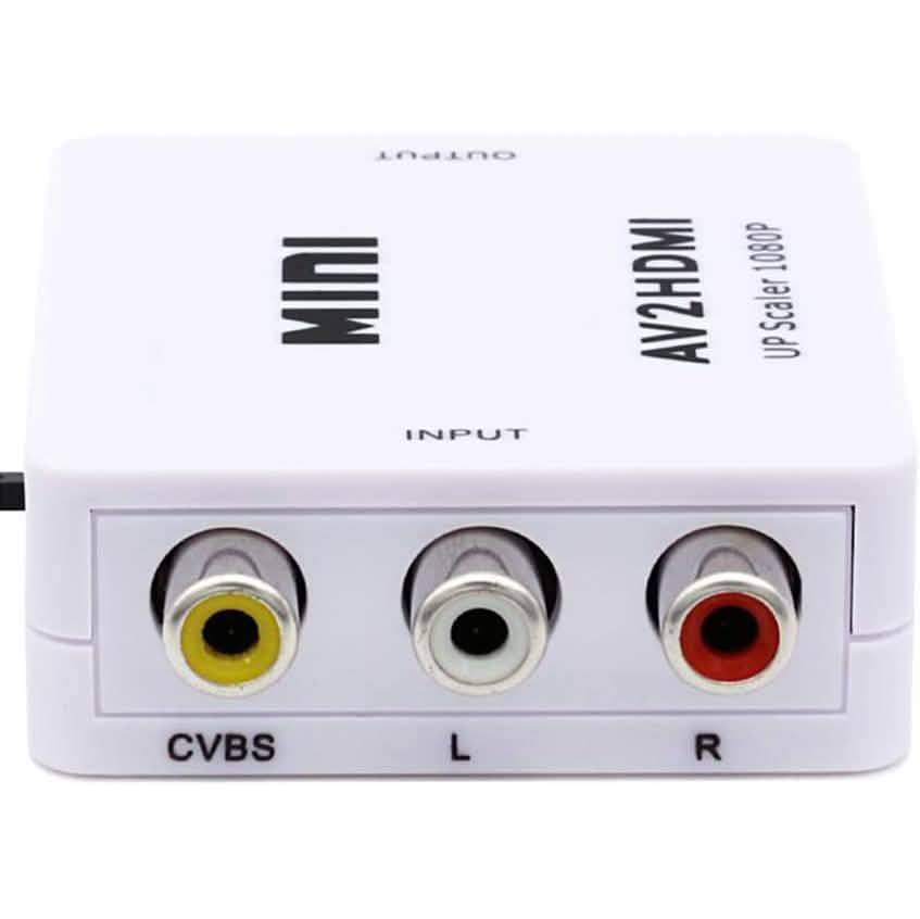 ABLEWE 1080P Mini RCA Composite CVBS Video Audio Converter Adapter White TV & Video - Tophatter Daily Deals