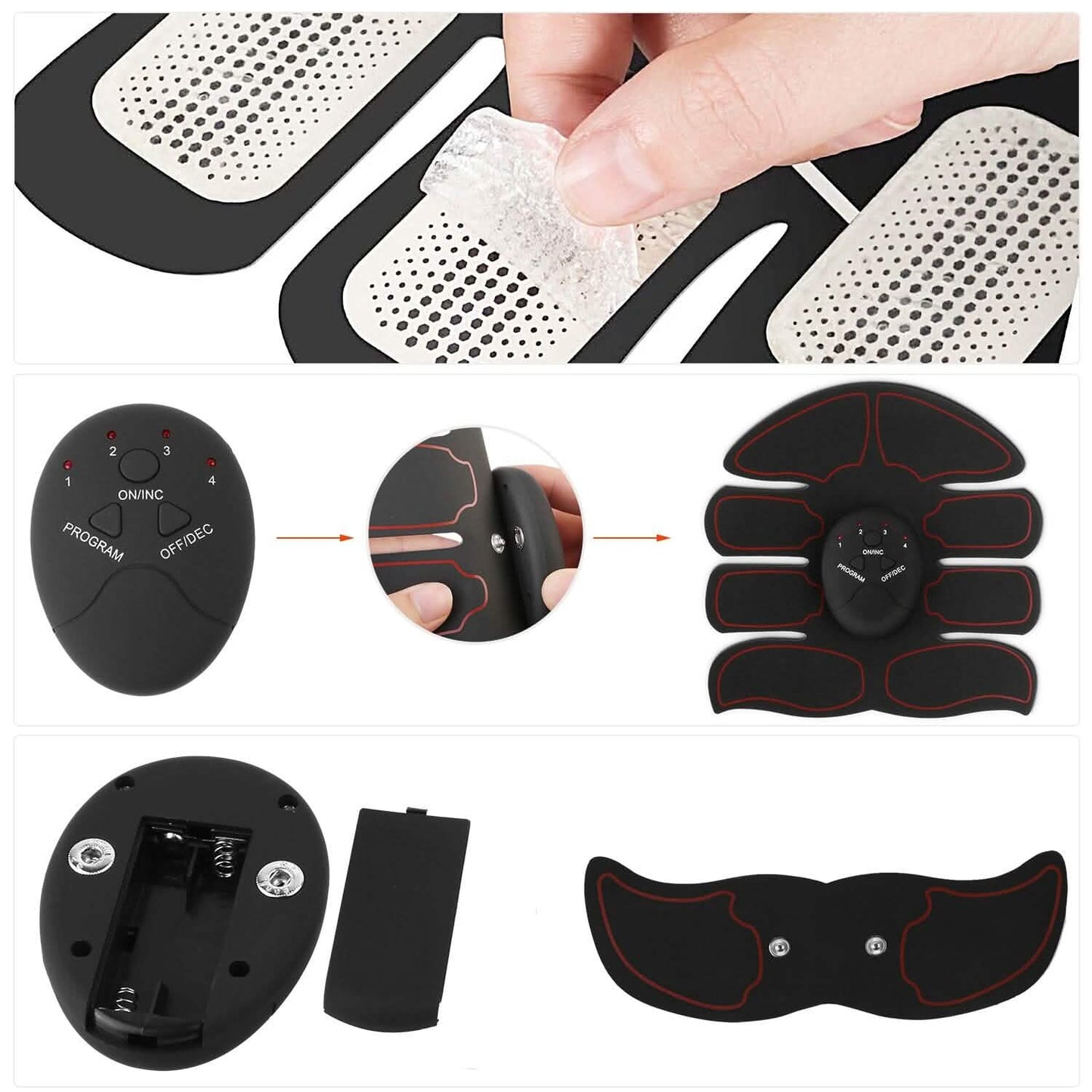 Abs Stimulator Muscle Toner EMS with 6 Modes Fitness & Exercise - Tophatter Daily Deals