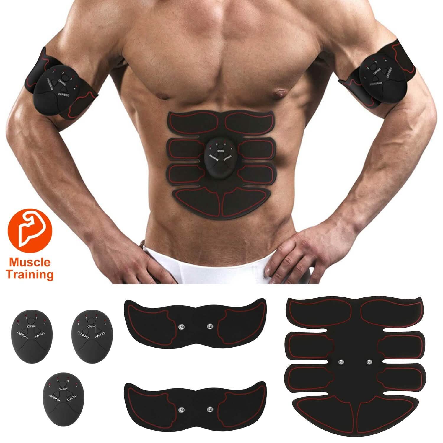 Abs Stimulator Muscle Toner EMS with 6 Modes Fitness & Exercise - Tophatter Daily Deals