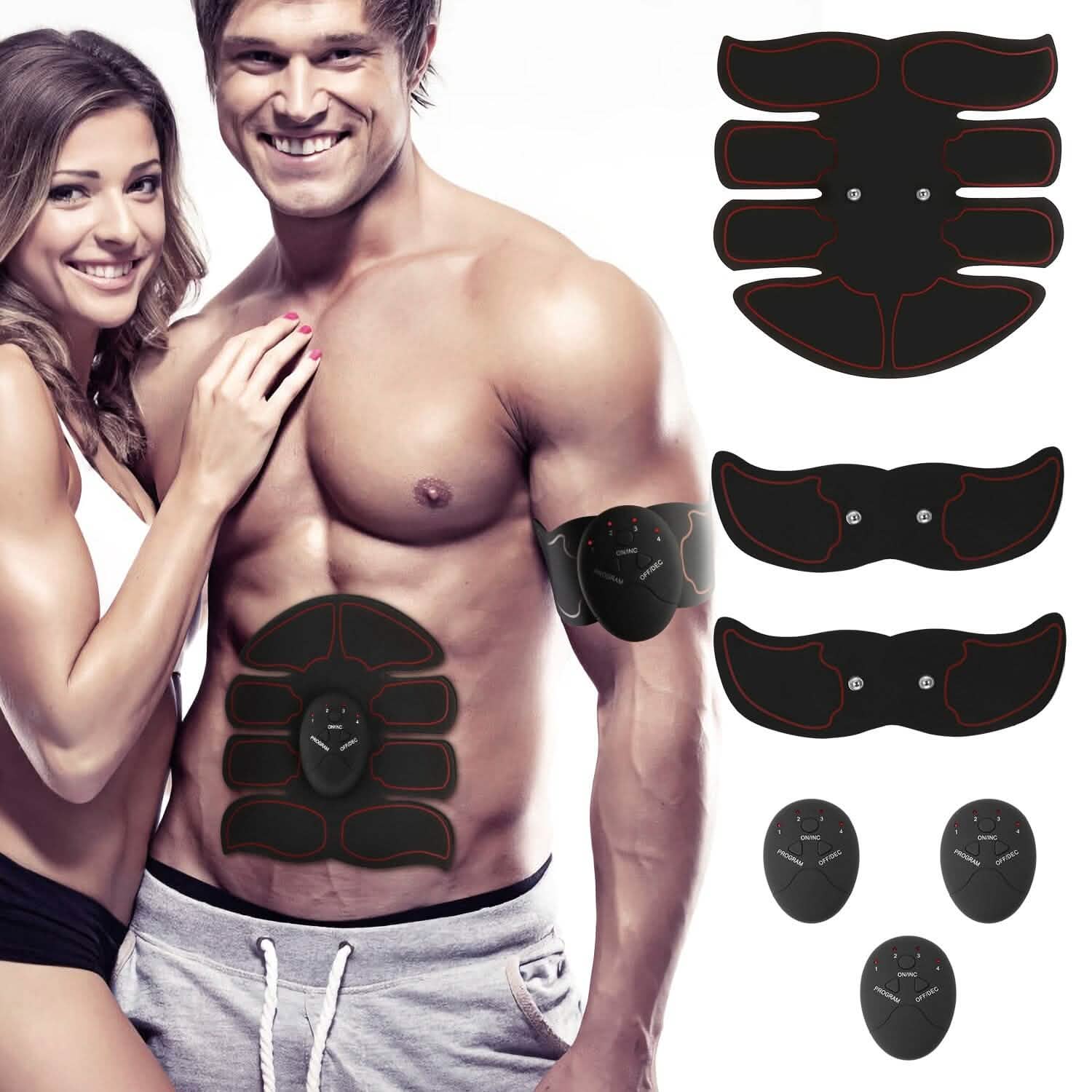 Abs Stimulator Muscle Toner EMS with 6 Modes Fitness & Exercise - Tophatter Daily Deals