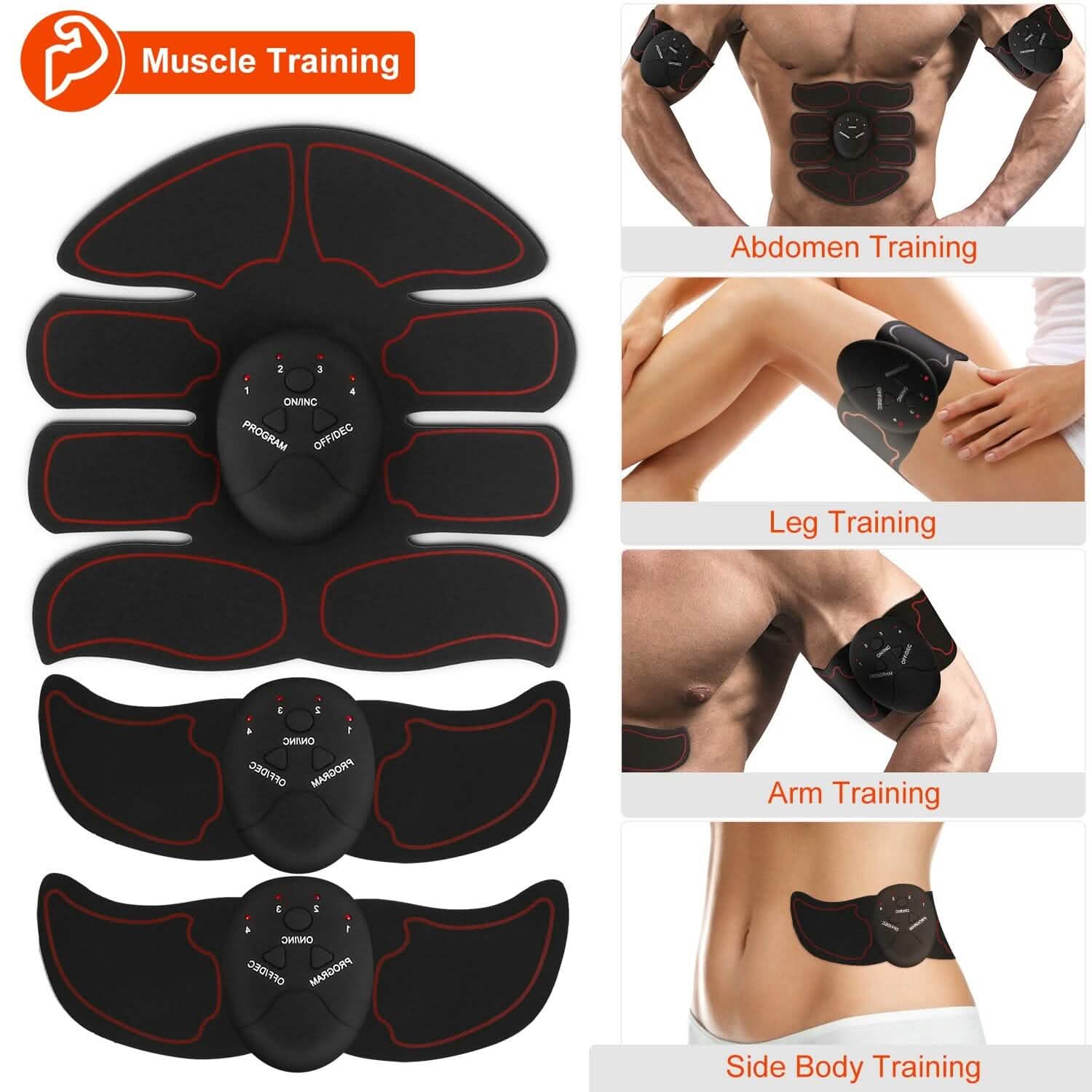 Abs Stimulator Muscle Toner EMS with 6 Modes Fitness & Exercise - Tophatter Daily Deals