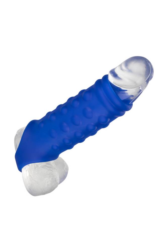Cal Exotics - Admiral - Liquid Silicone Beaded Penis Extension - Blue Sex Toy - Tophatter Daily Deals