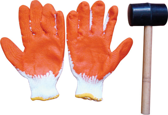 Rubber Mallet and Gloves Set - Tophatter's Guns'N'Weapons Store Collectible Weapons - Tophatter Daily Deals