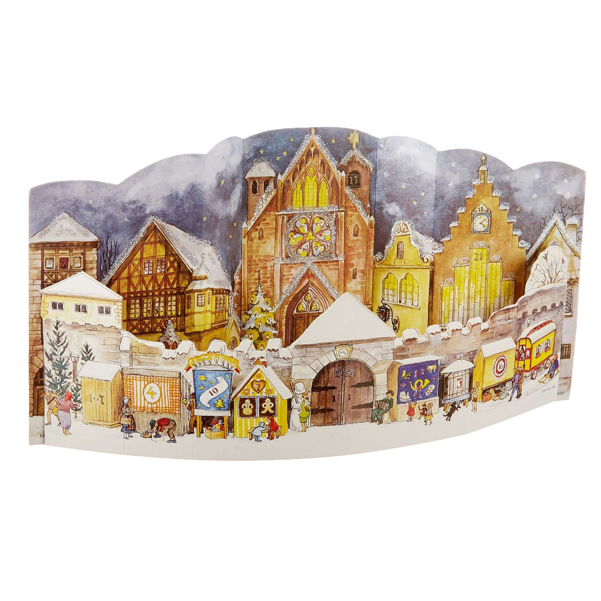 Cathedral Place | 3D Freestanding Traditional Christmas Paper Advent Calendar Advent Calendar - Tophatter Daily Deals
