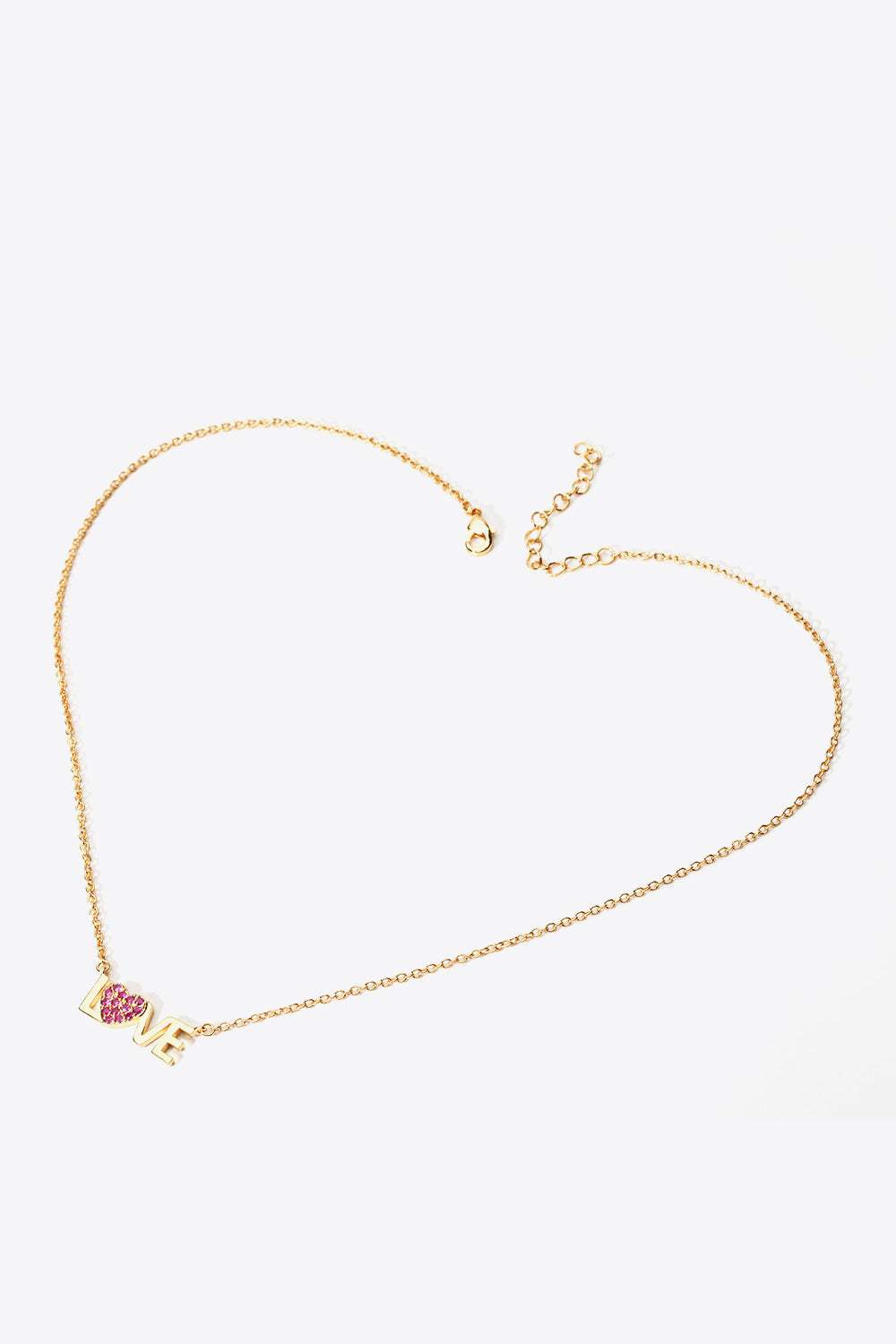 18K Gold Plated LOVE Pendant Necklace Necklaces - Tophatter Daily Deals