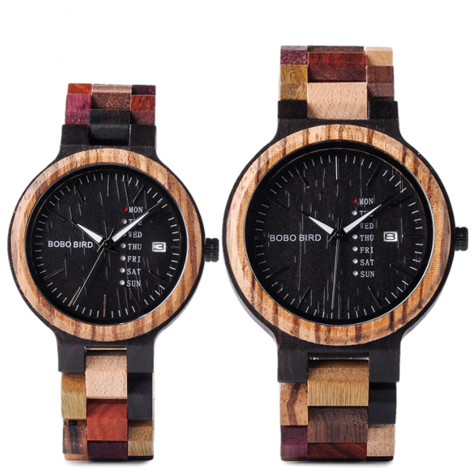 Bobo bird leather strap couple bamboo table 0 - Tophatter Daily Deals