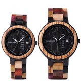 Bobo bird leather strap couple bamboo table 0 - Tophatter Daily Deals