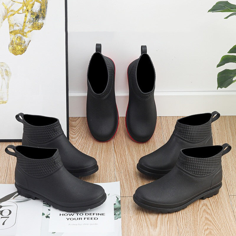Anti-smashing And Anti-stab Wound In-tube Steel-soled Rain Boots Water Shoes 0 - Tophatter Daily Deals