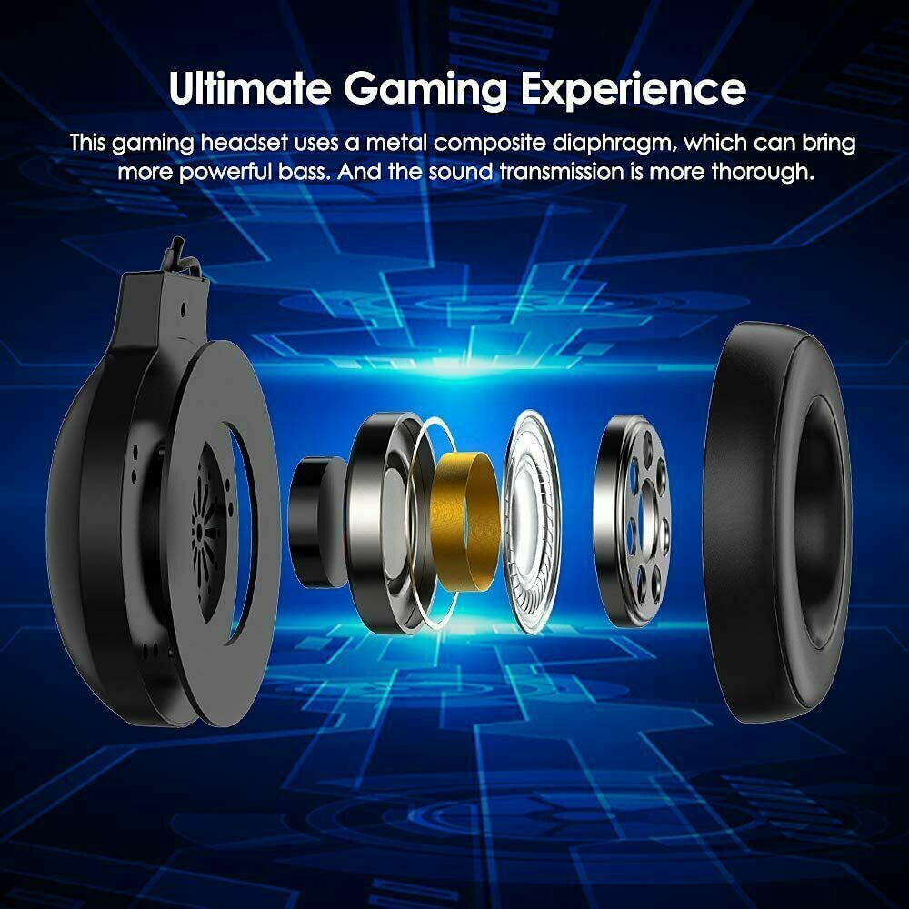 3.5mm Gaming Headset With Mic Headphone For PC Laptop Mac Nintendo PS4 Xbox One 5 - Tophatter Daily Deals