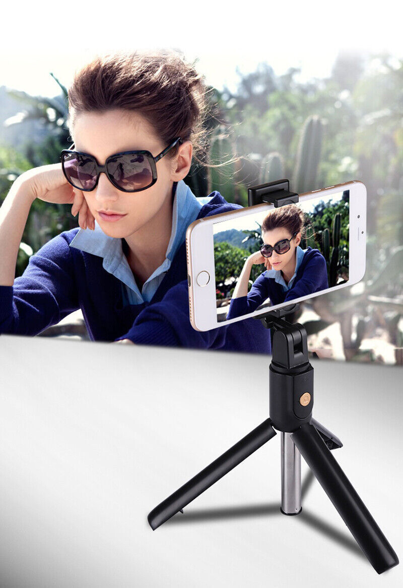 Bluetooth Selfie Tripod Telescopic Stick Remote Monopod Extendable Phone Stand Tripod Telescopic Stick Remote Monopod - Tophatter Daily Deals