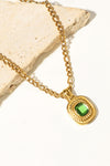 18K Gold Plated Inlaid Rhinestone Pendant Necklace Necklaces - Tophatter Daily Deals