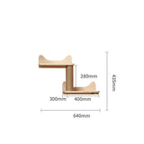 Pet Cat Climbing Frame Wall Type Solid Wood Wall Hanging Platform Ladder Pets Accessories A2 wall steps Pet Supplies - Tophatter Daily Deals
