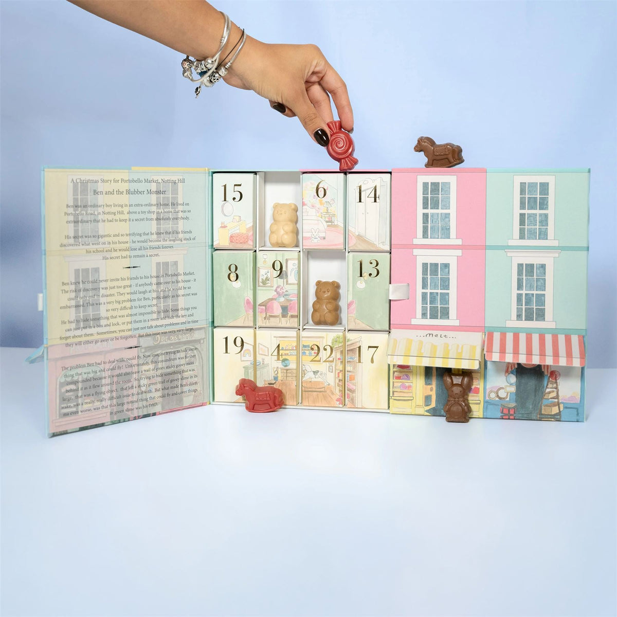 Portobello Chocolate Christmas Advent Calendar, Luxury Handmade Melt Chocolates Advent Calendar - Tophatter Daily Deals