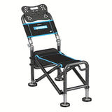 Portable Fishing Chair Adjustable Foldable Black Iron Outdoor > Fishing - Tophatter Daily Deals