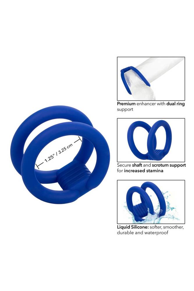 Cal Exotics - Admiral - Dual Cock Cage - Blue Sex Toy - Tophatter Daily Deals