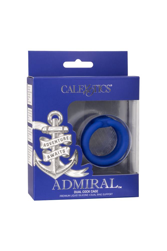 Cal Exotics - Admiral - Dual Cock Cage - Blue Sex Toy - Tophatter Daily Deals