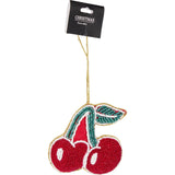 Cherry Beaded Christmas Tree Bauble | Colourful Fruit-shaped Tree Ornaments Baubles - Tophatter Daily Deals