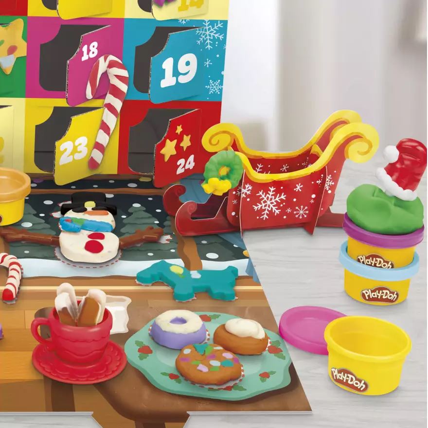 Play-Doh Christmas Advent Calendar with 24 Cans and 28 Fun Tools for Kids Advent Calendar - Tophatter Daily Deals