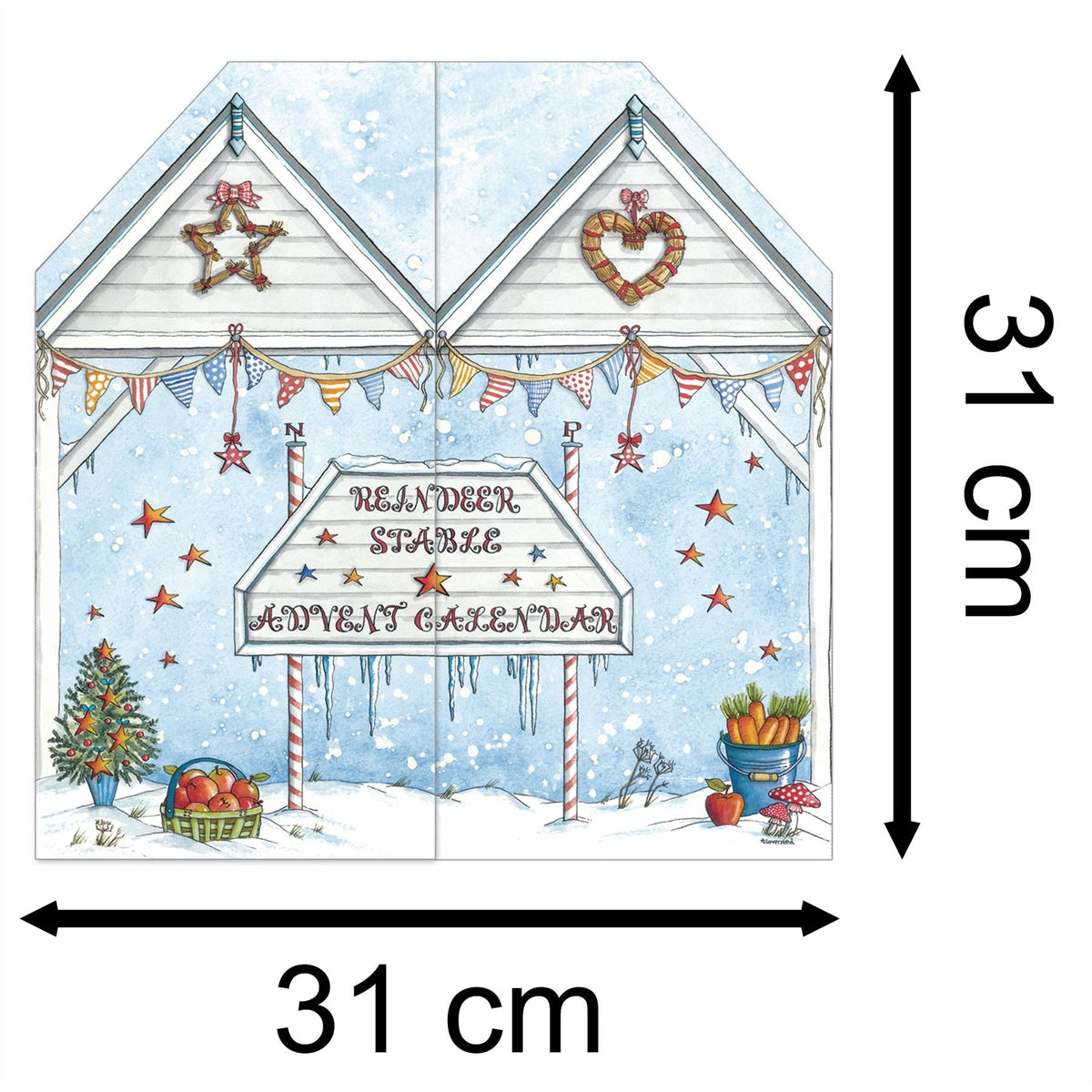 Reindeer Stables Christmas Advent Calendar | Slot-in Interactive Advent Calendar Advent Calendar - Tophatter Daily Deals