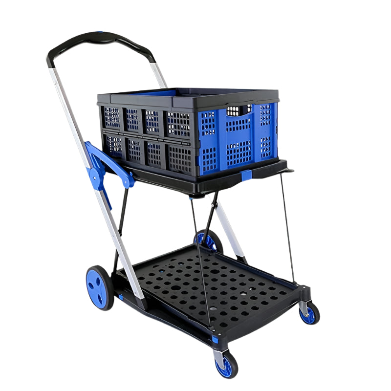 Double-Layer Trolley Cart with Rubber Wheels Kitchen Islands & Carts - Tophatter Daily Deals