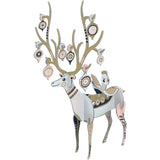Large Folksy Reindeer Pop & Slot Decoration | Colourful 3D Christmas Reindeer Ornament - Tophatter Daily Deals
