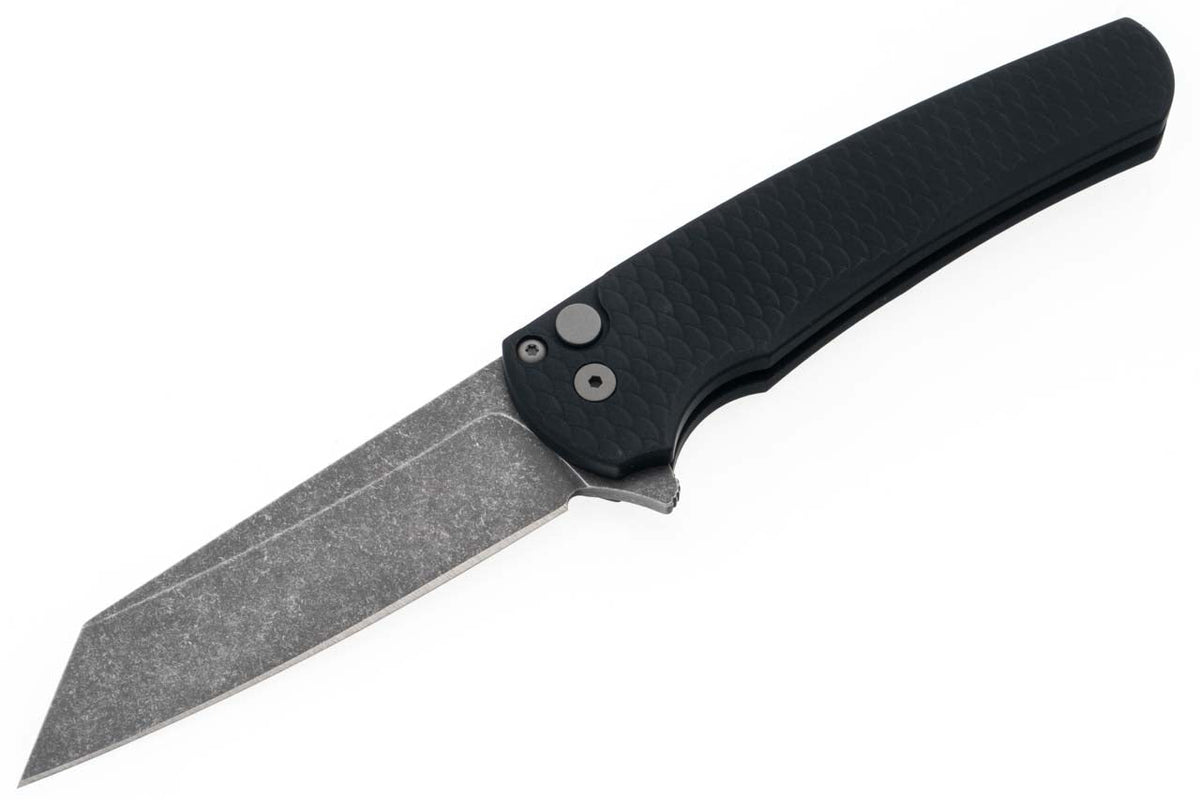 Protech Malibu Flipper - Black Dragon Scale - Acid Wash Magnacut Reverse Tanto - 5435-AW Folding Knives - Tophatter Daily Deals