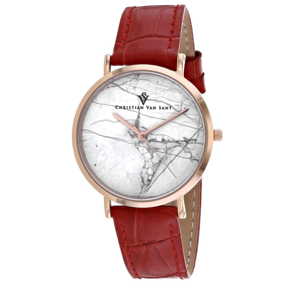 Christian Van Sant Women's Lotus // CV0422 White Watches - Tophatter Daily Deals