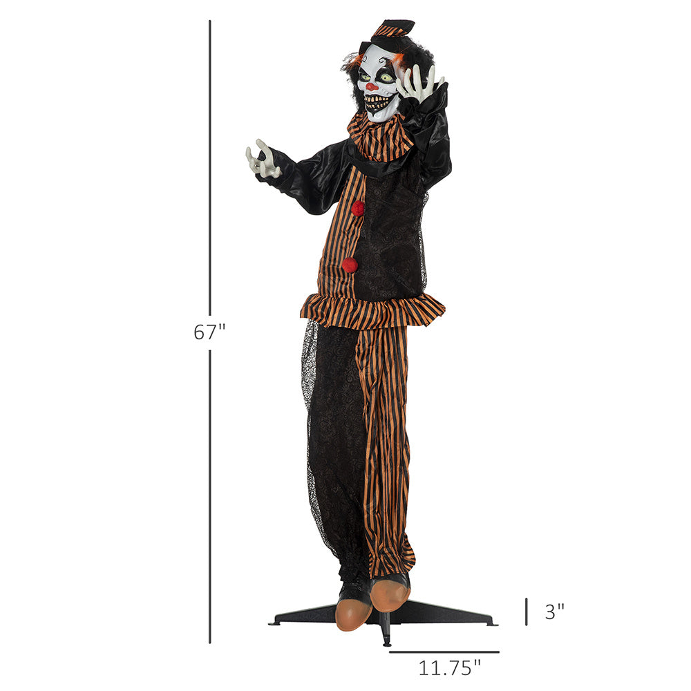 67 Inch Life Size Talking Clown Animatronic Halloween 3D Changing Face Moving Picture Frame - Tophatter Daily Deals