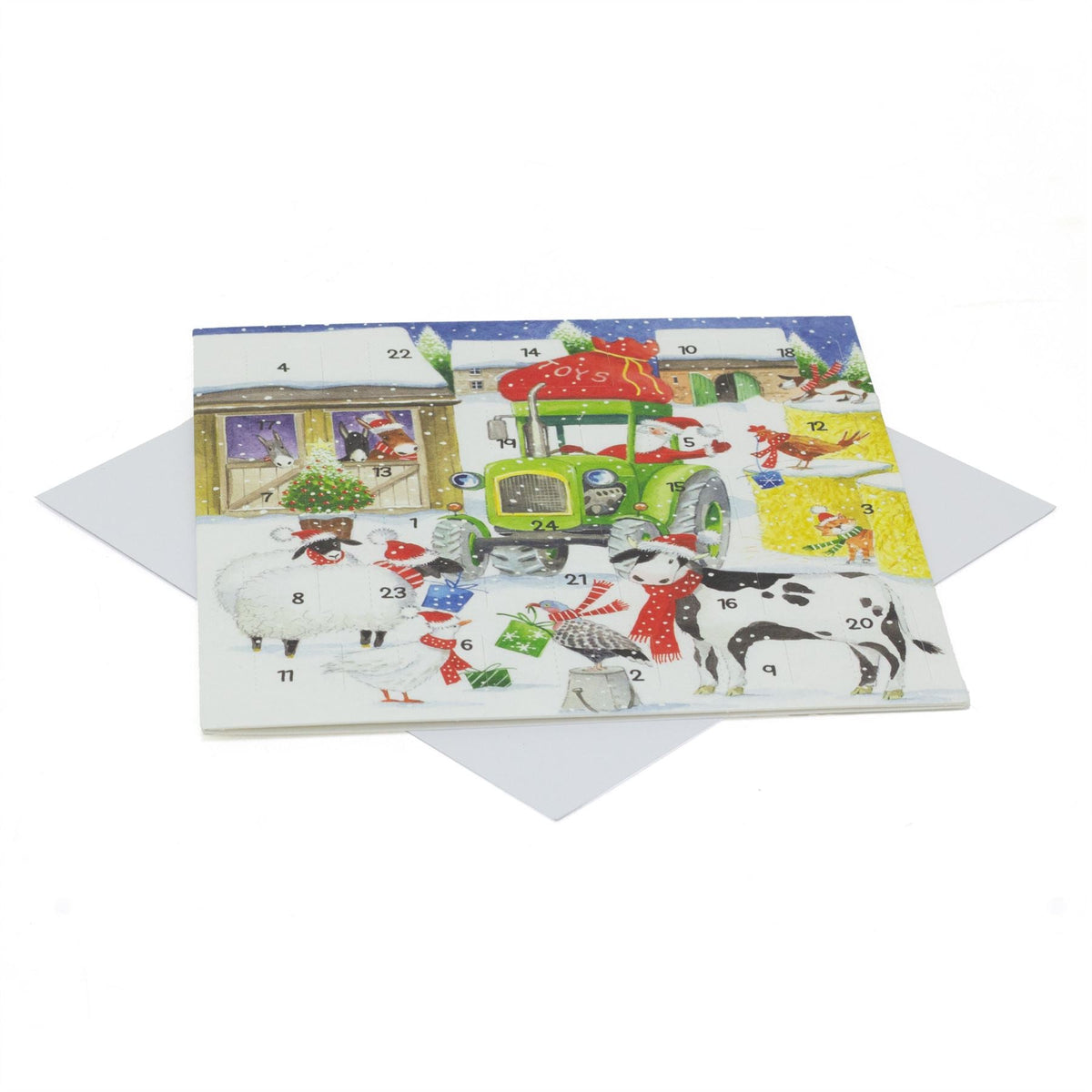 Christmas on the Farm Advent Calendar Greetings Card | Christmas Advent Calendar Advent Calendar - Tophatter Daily Deals