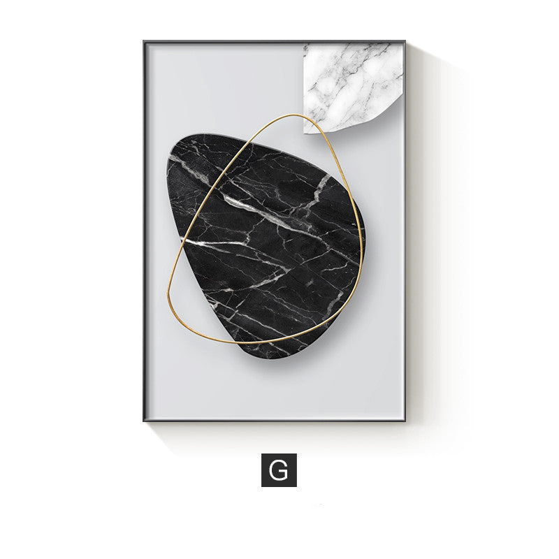 Abstract Geometric Canvas Painting Picture Home Decor Wall Poster G 0 - Tophatter Daily Deals