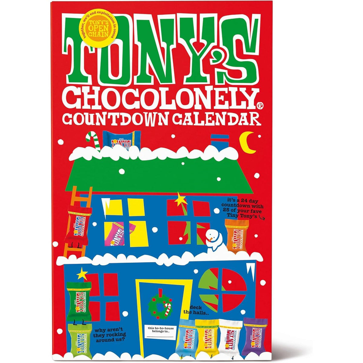 Tonys Chocolonely Fairtrade Chocolate Advent Calendar with 10 Delicious Flavours Advent Calendar - Tophatter Daily Deals