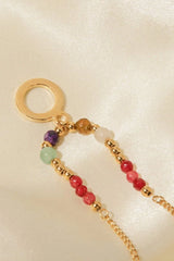 18K Gold-Plated Hoop Pendant Necklace Necklaces - Tophatter Daily Deals