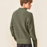 Oversized Men’s Sweater - Mock Neck, Ribbed Knit, Layering 3D Changing Face Moving Picture Frame - Tophatter Daily Deals